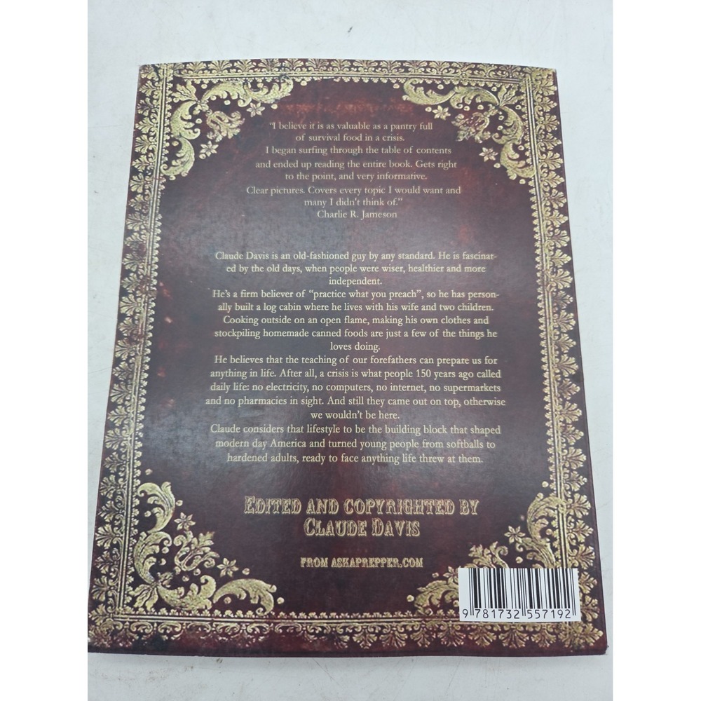 The Lost Ways by Claude Davis Paperback PB Survival Homesteading 4th Edition PB - Picture 2 of 4